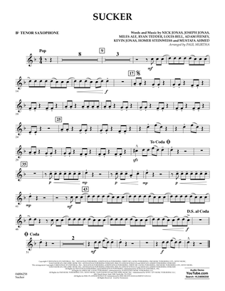 Sucker (arr. Paul Murtha) - Bb Tenor Saxophone
