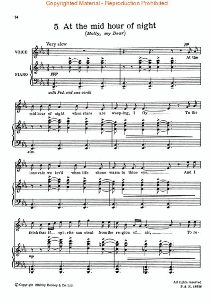 Folksong Arrangements – Volume 4: Moore's Irish Melodies High Voice scores gallery preview page 3