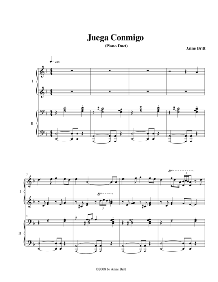 Juega Conmigo (piano duet) image number null