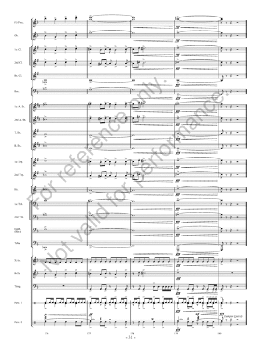 On The Banks… Concert Band scores gallery preview page 32