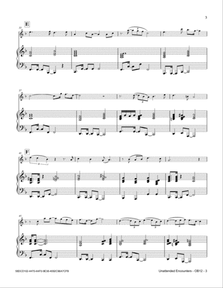 Unattended Encounters Piano scores gallery preview page 3