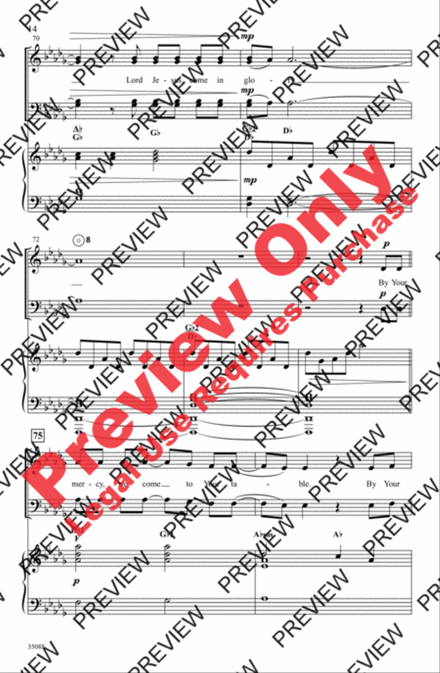 Remembrance 4-Part scores gallery preview page 13