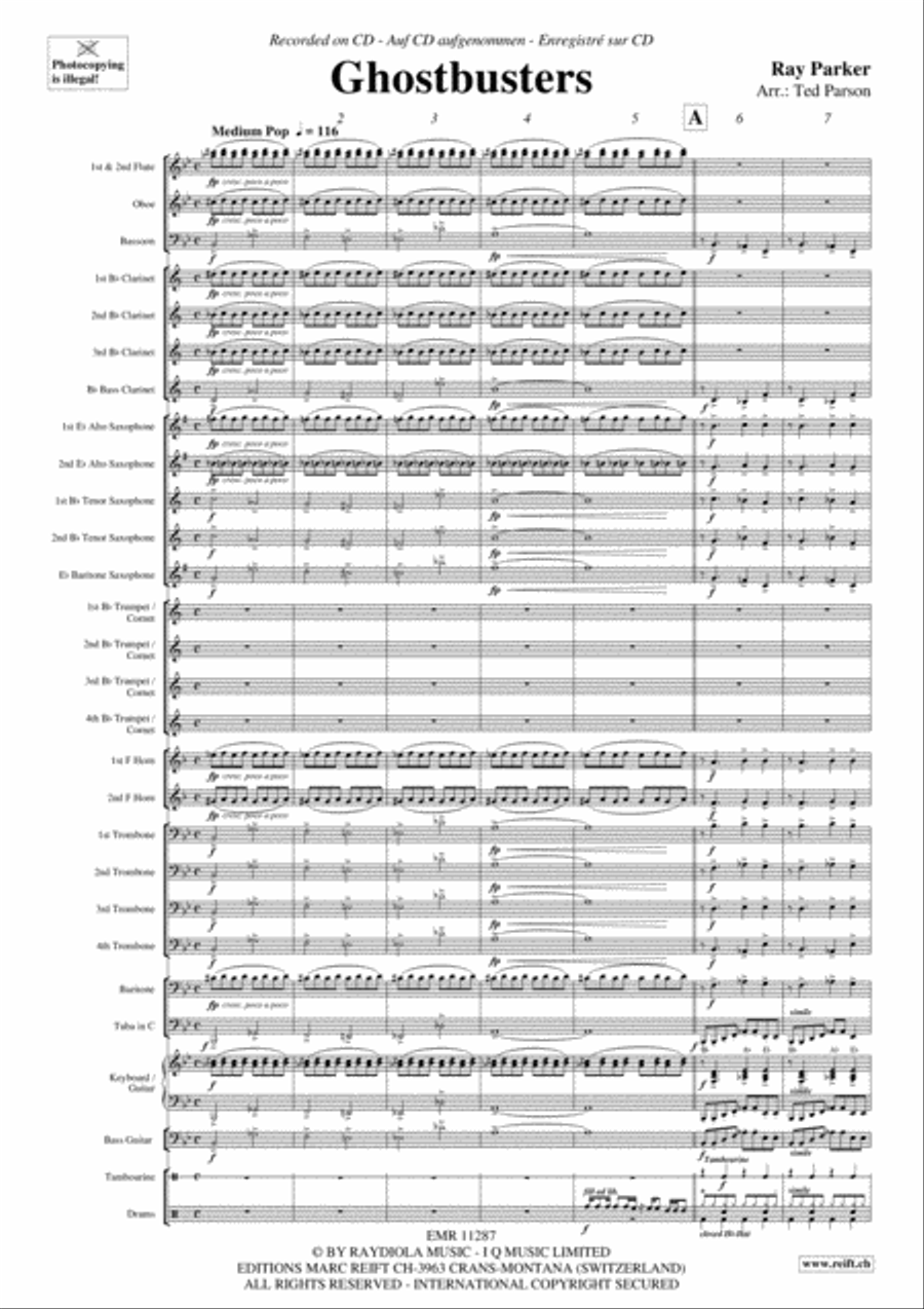 Ghostbusters Concert Band scores gallery preview page 4