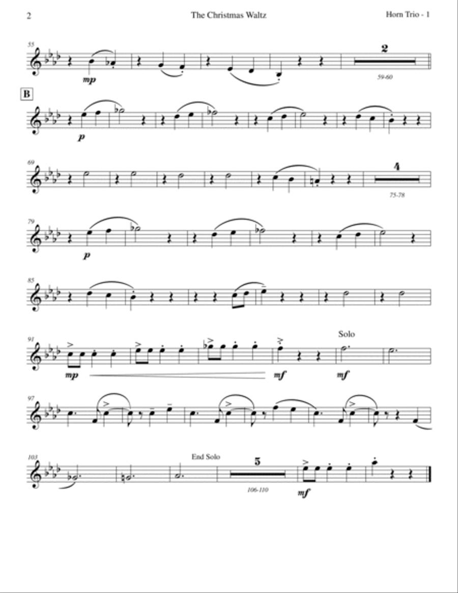 The Christmas Waltz The Christmas Waltz Brass Trio scores gallery preview page 6