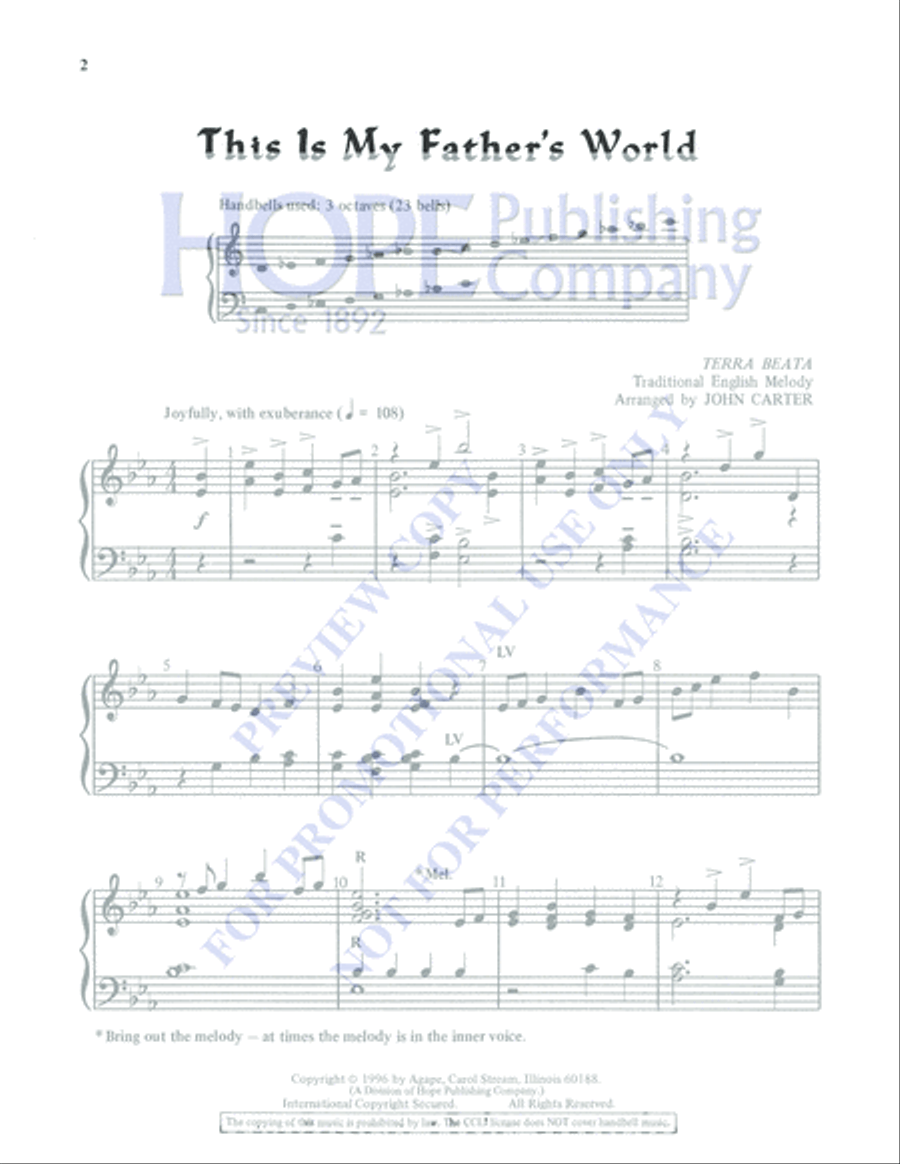 This Is My Father's World 3-Octaves scores gallery preview page 2