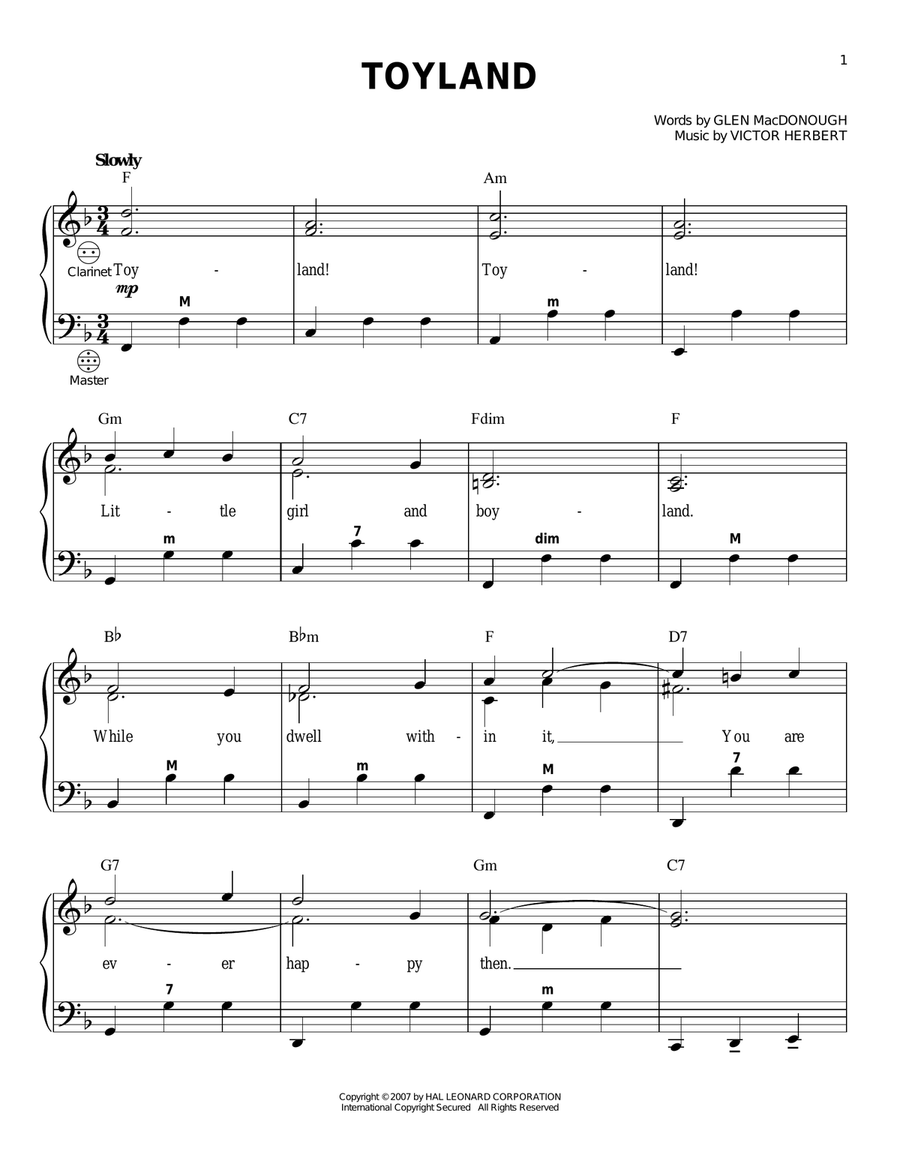 Toyland Toyland Accordion scores gallery preview page 1