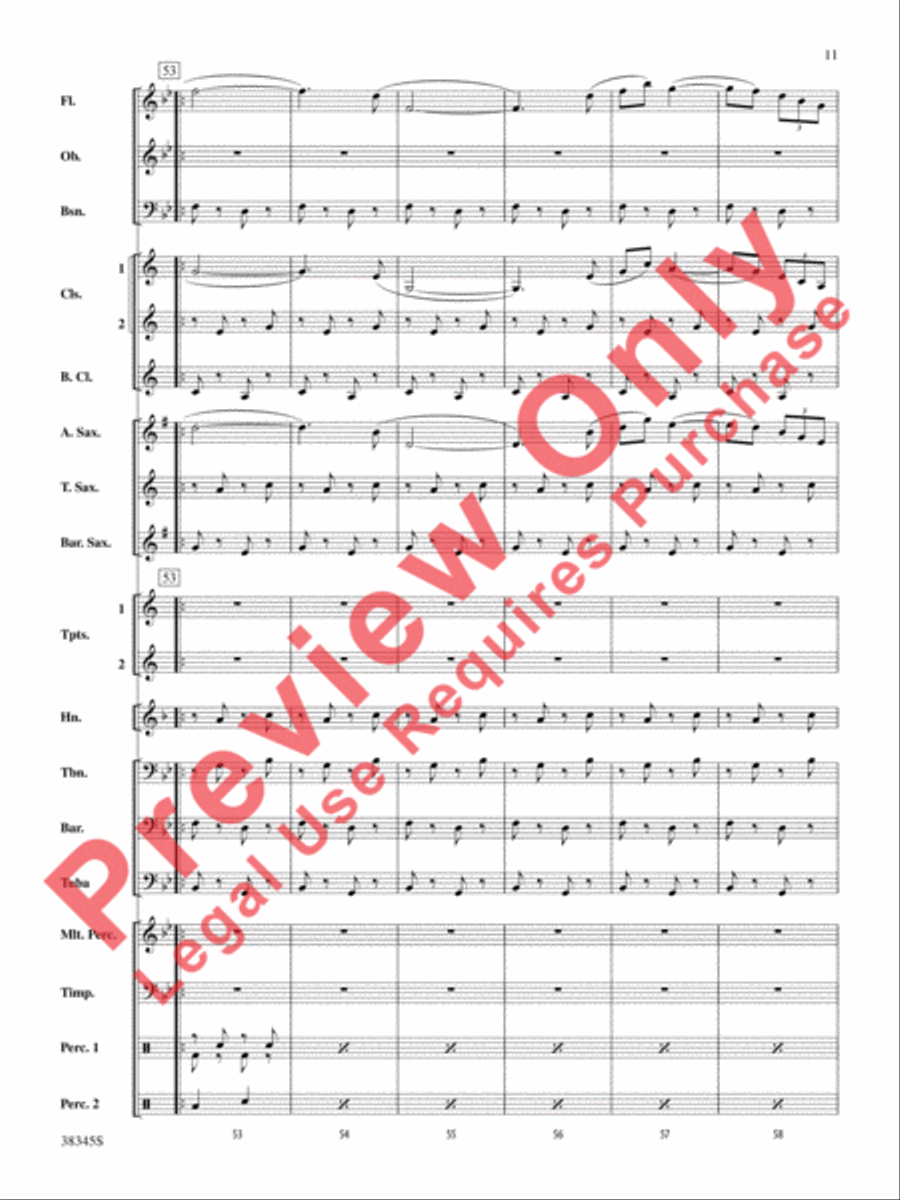 Grand Canyon Suite, Themes from Concert Band scores gallery preview page 12