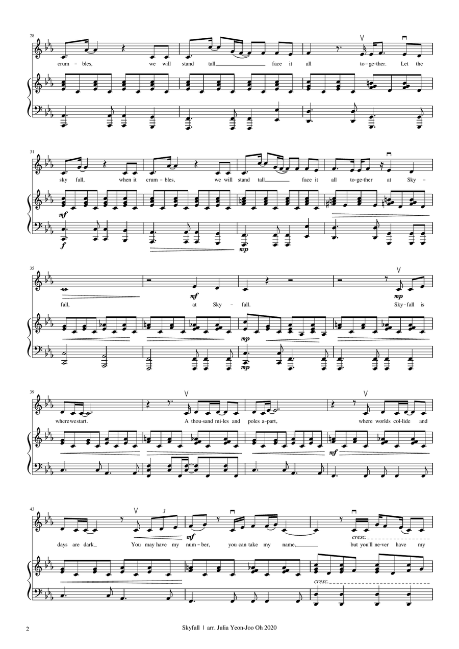Skyfall Skyfall Violin Solo scores gallery preview page 2