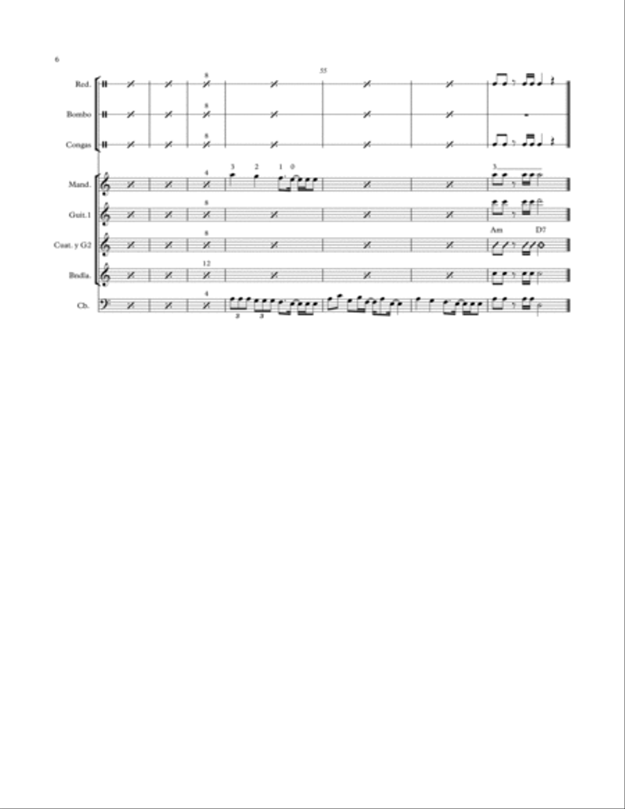 Moliendo Café para Orquesta típica venezolana Small Ensemble scores gallery preview page 6
