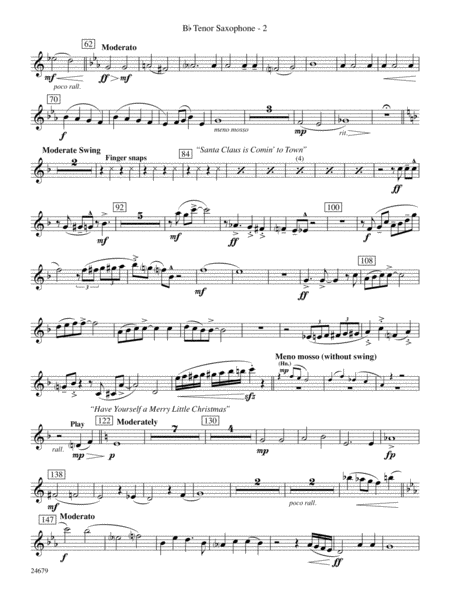 A Most Wonderful Christmas: B-flat Tenor Saxophone