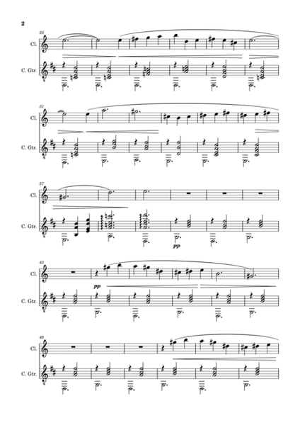 Erik Satie - 1st Gymnopédie. Arrangement for Clarinet and Classical Guitar image number null
