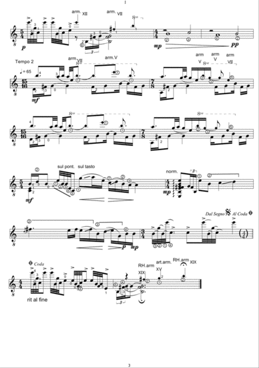 Five Impromptus Five Impromptus Classical Guitar scores gallery preview page 3