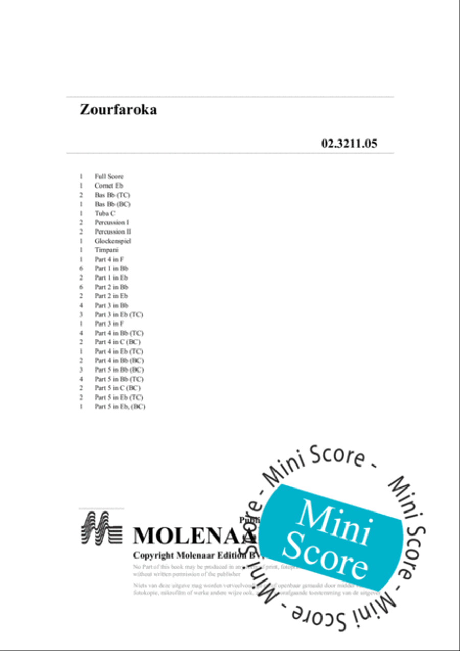 Zourfaroka Fanfare Band scores gallery preview page 4