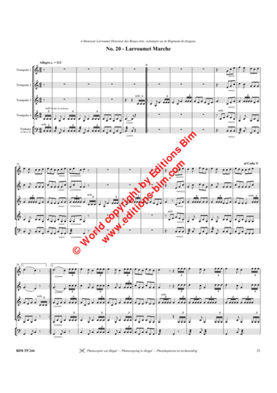 30 Marches Trumpet scores gallery preview page 4