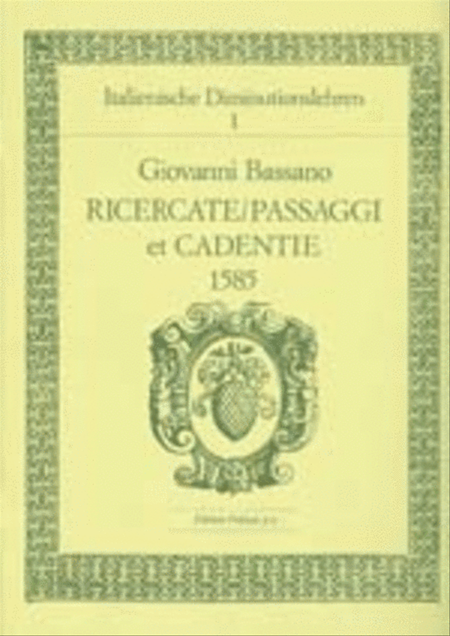 Ricercate Passagi et Cadientie School and Community scores gallery preview page 1