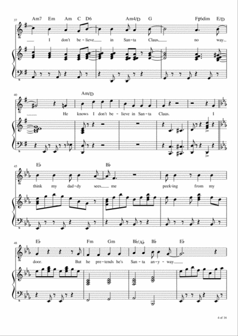 (it Must've Been Ol') Santa Claus Voice scores gallery preview page 5
