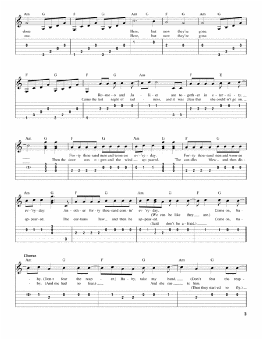 Don't Fear The Reaper Acoustic Guitar scores gallery preview page 3