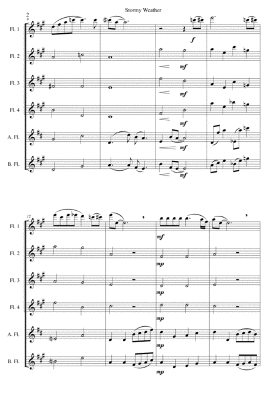 Stormy Weather Stormy Weather Woodwind Ensemble scores gallery preview page 2