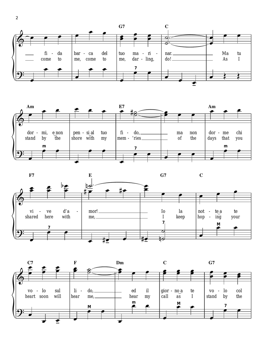 Vieni Sul Mar Accordion scores gallery preview page 2