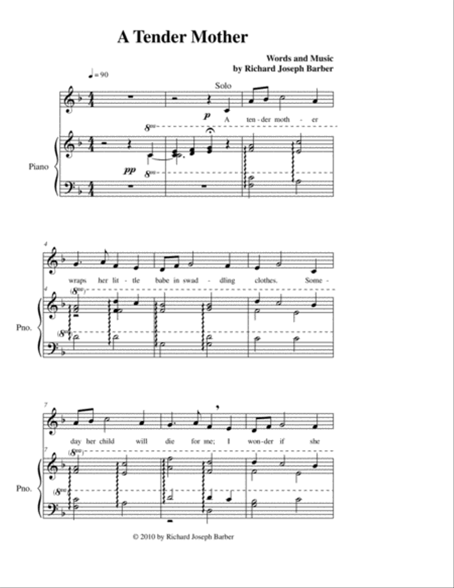 A Tender Mother 3-Part scores gallery preview page 1