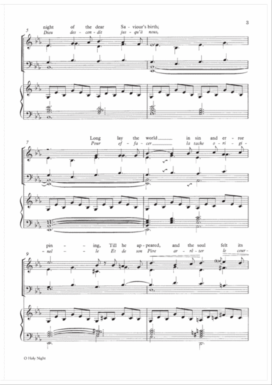 O Holy Night 4-Part scores gallery preview page 3