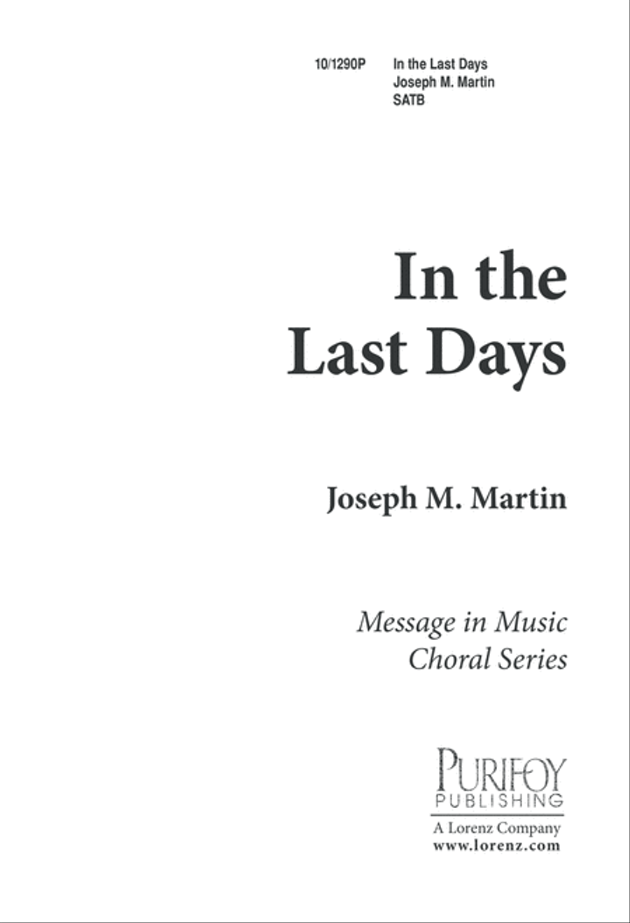 In the Last Days 4-Part scores gallery preview page 1