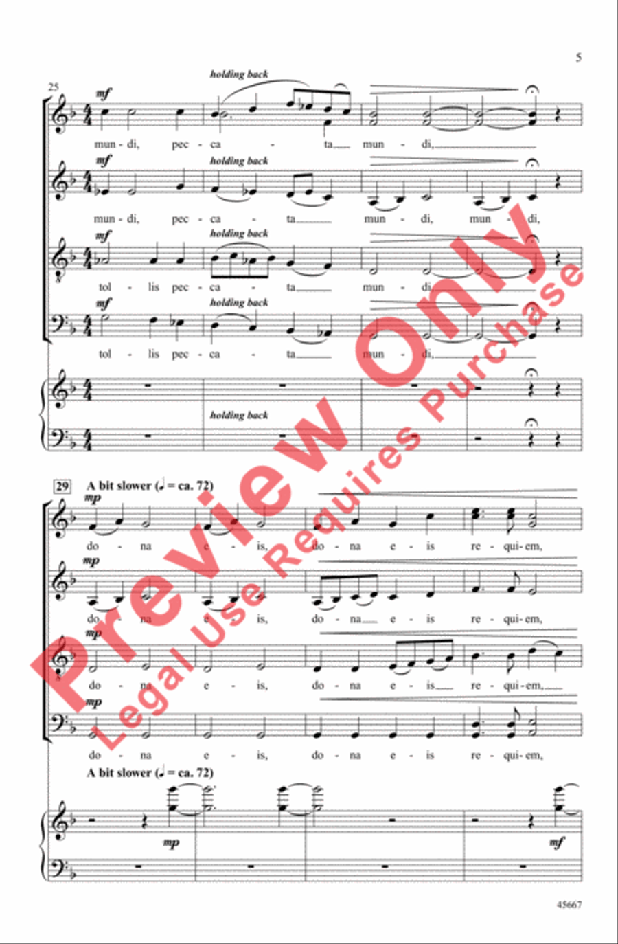 Agnus Dei (Requiem) Agnus Dei (Requiem) 4-Part scores gallery preview page 5