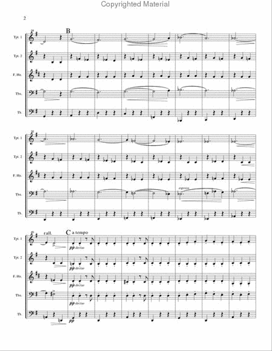 Valse Triste Valse Triste Brass Quintet scores gallery preview page 3