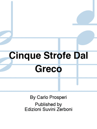 Cinque Strofe Dal Greco