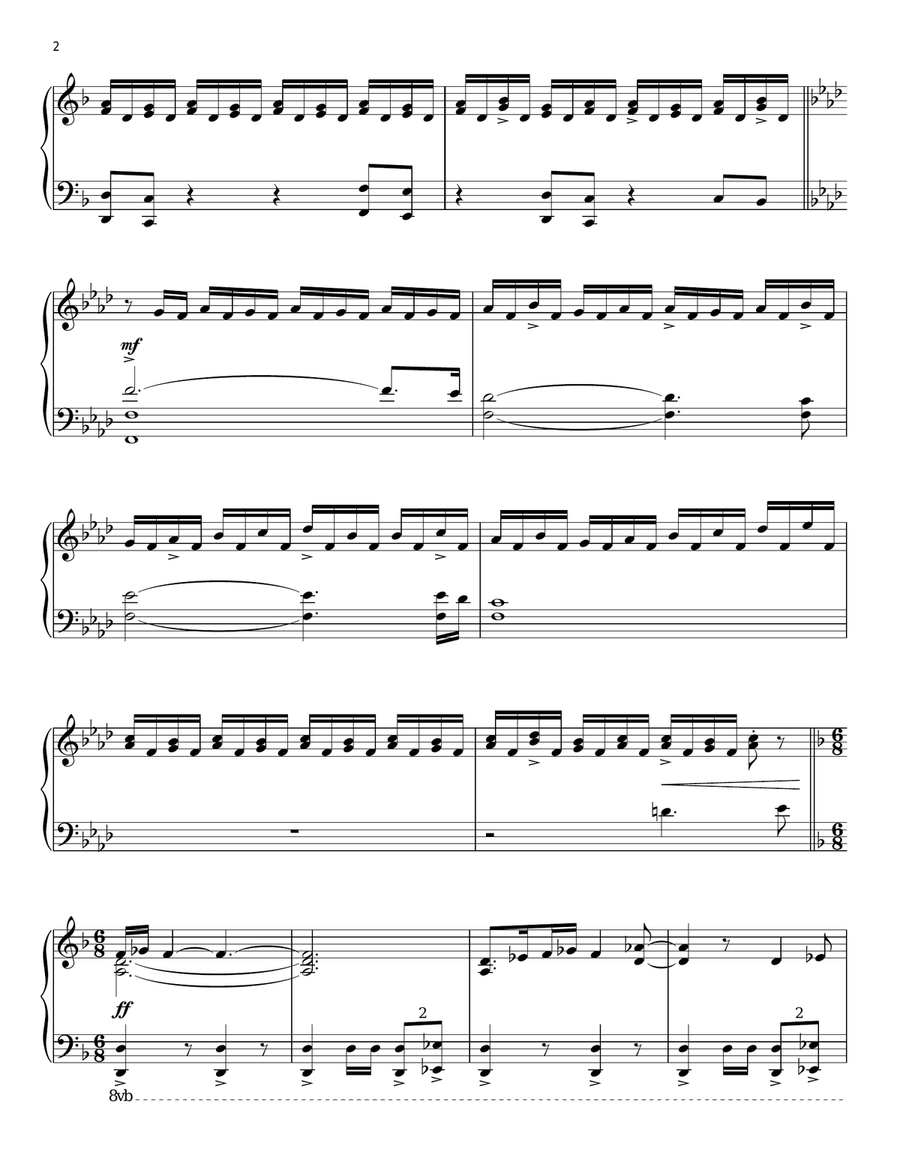 I Don't Think Now's The Time (from Pirates Of The Caribbean: At World's End) Piano Solo scores gallery preview page 2