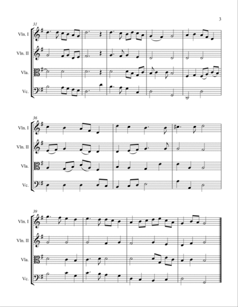 God's Grace and Glory God's Grace and Glory String Quartet scores gallery preview page 3