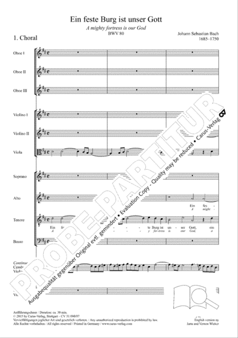 A mighty fortress is our God (Ein feste Burg ist unser Gott) 4-Part scores gallery preview page 6