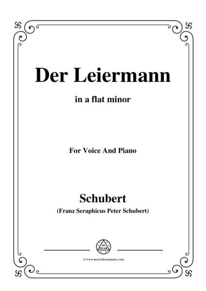 Schubert-Der Leiermann,in a flat minor,Op.89 No.24,for Voice and Piano image number null