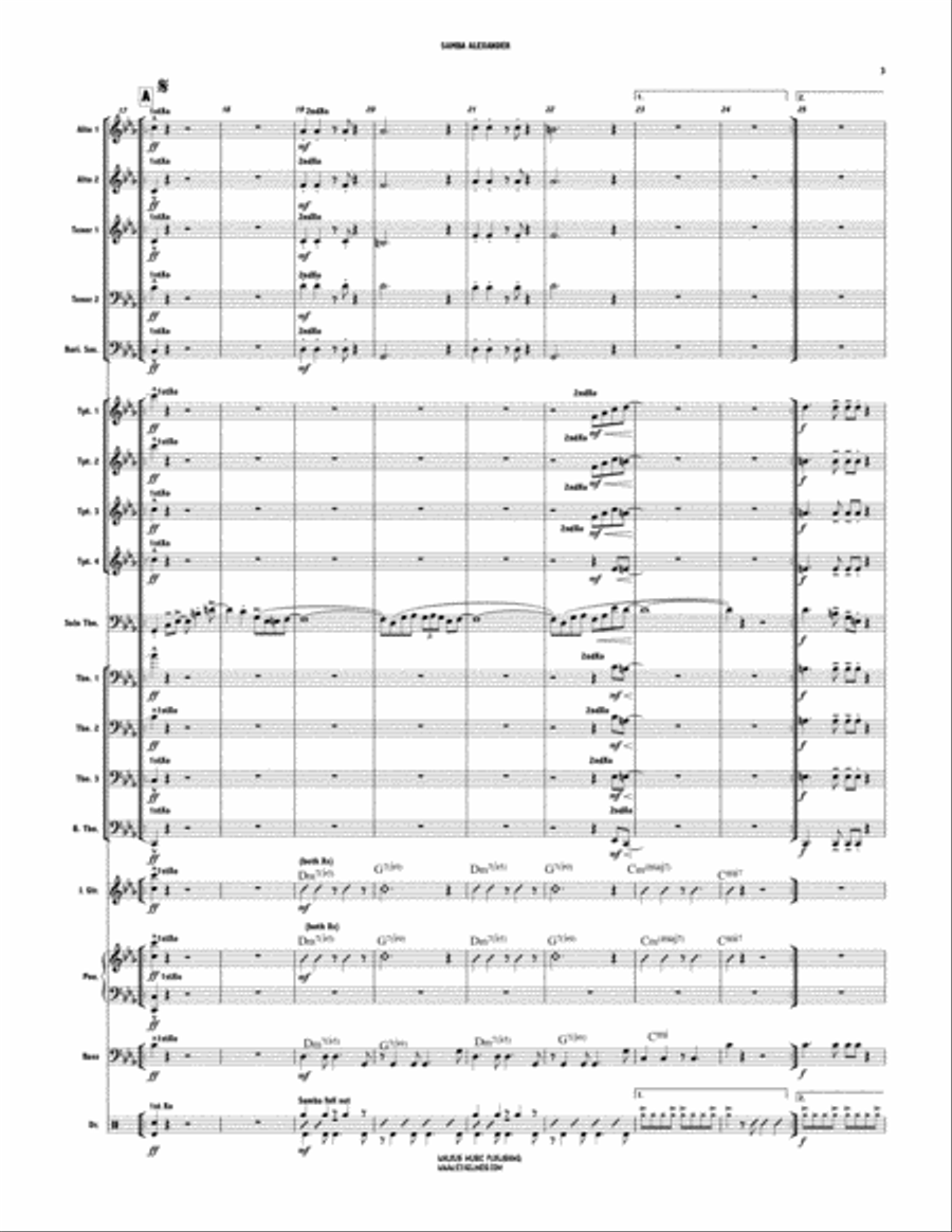 Samba Alexander Big Band scores gallery preview page 4