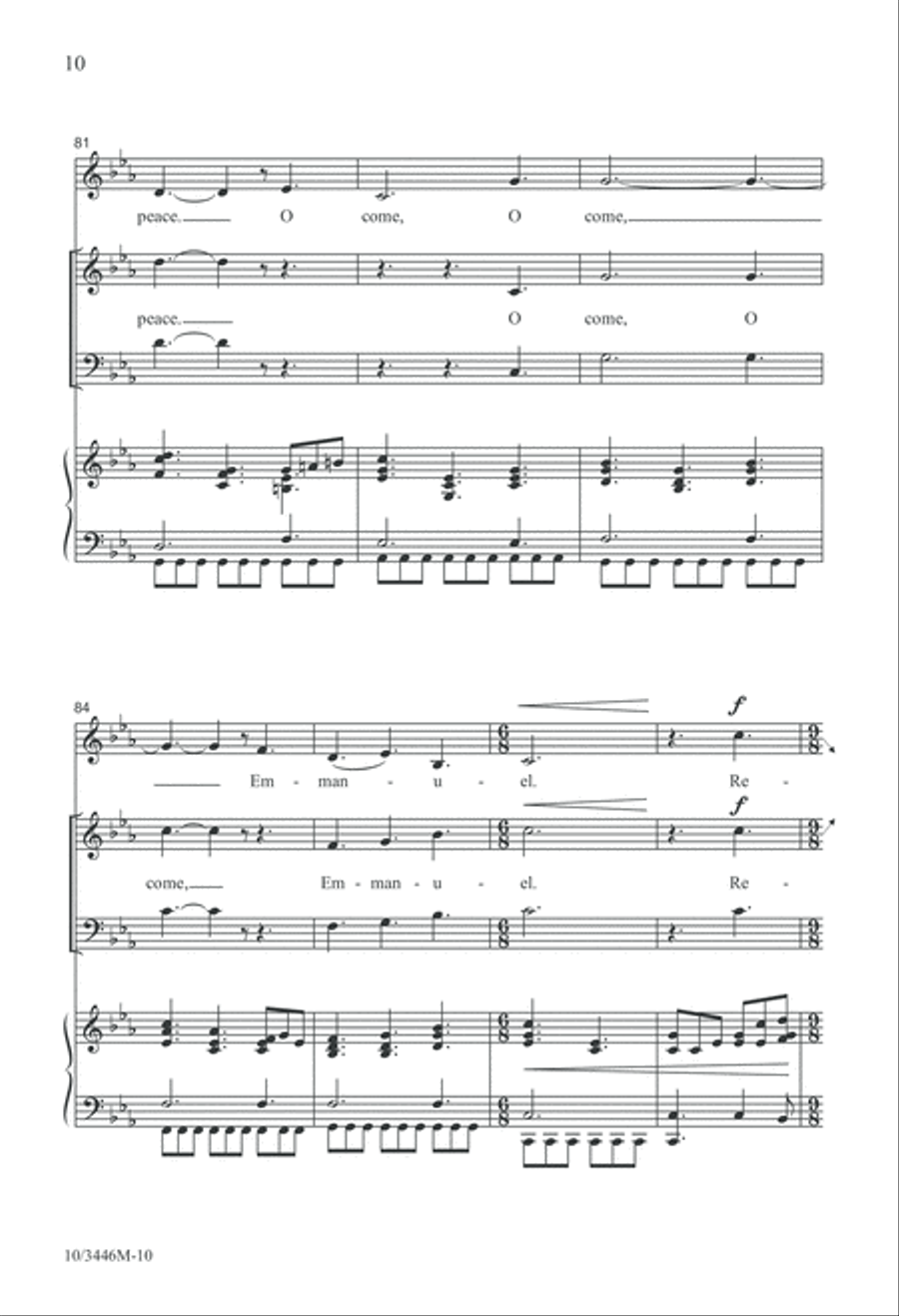 O Come, O Come, Emmanuel 4-Part scores gallery preview page 10