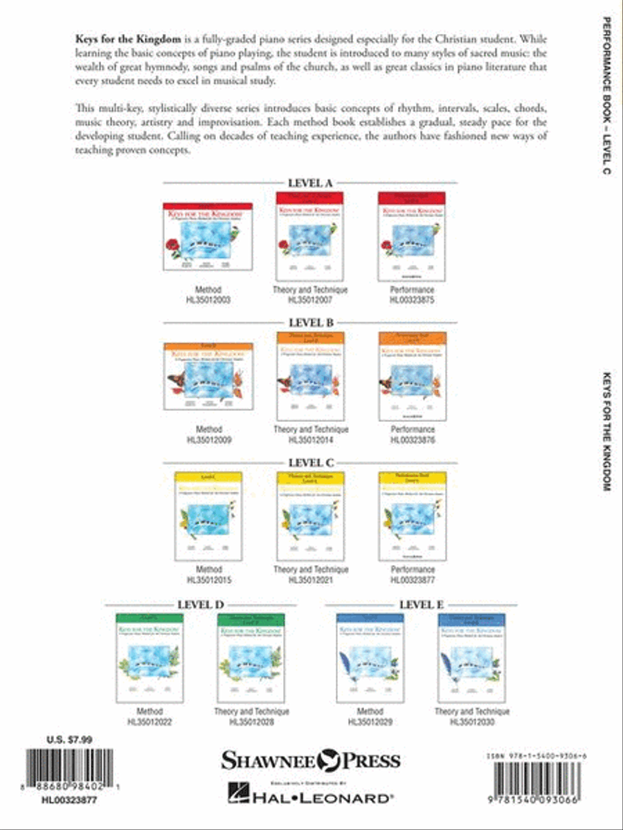 Keys for the Kingdom - Performance Book, Level C Piano Method scores gallery preview page 7