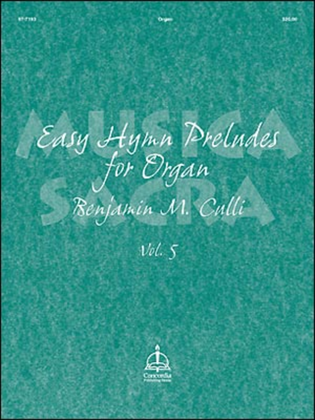 Book cover for Musica Sacra: Easy Hymn Preludes for Organ, Vol. 5