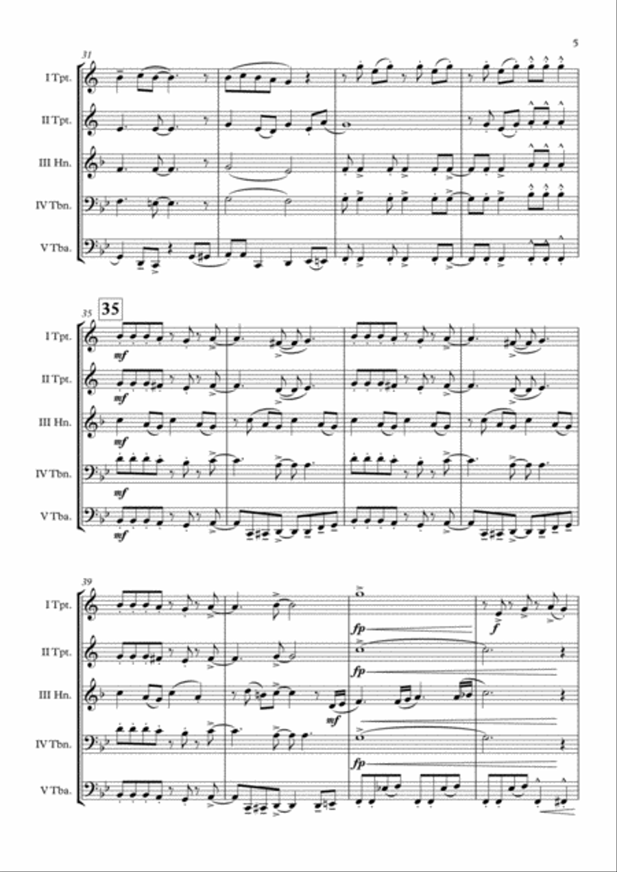 September September Brass Quintet scores gallery preview page 6