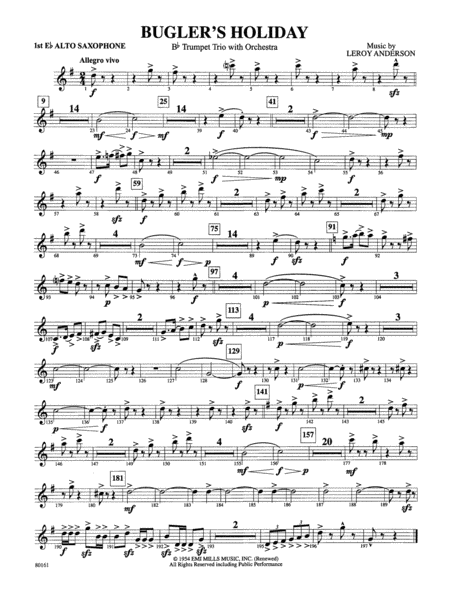 Bugler's Holiday: E-flat Alto Saxophone