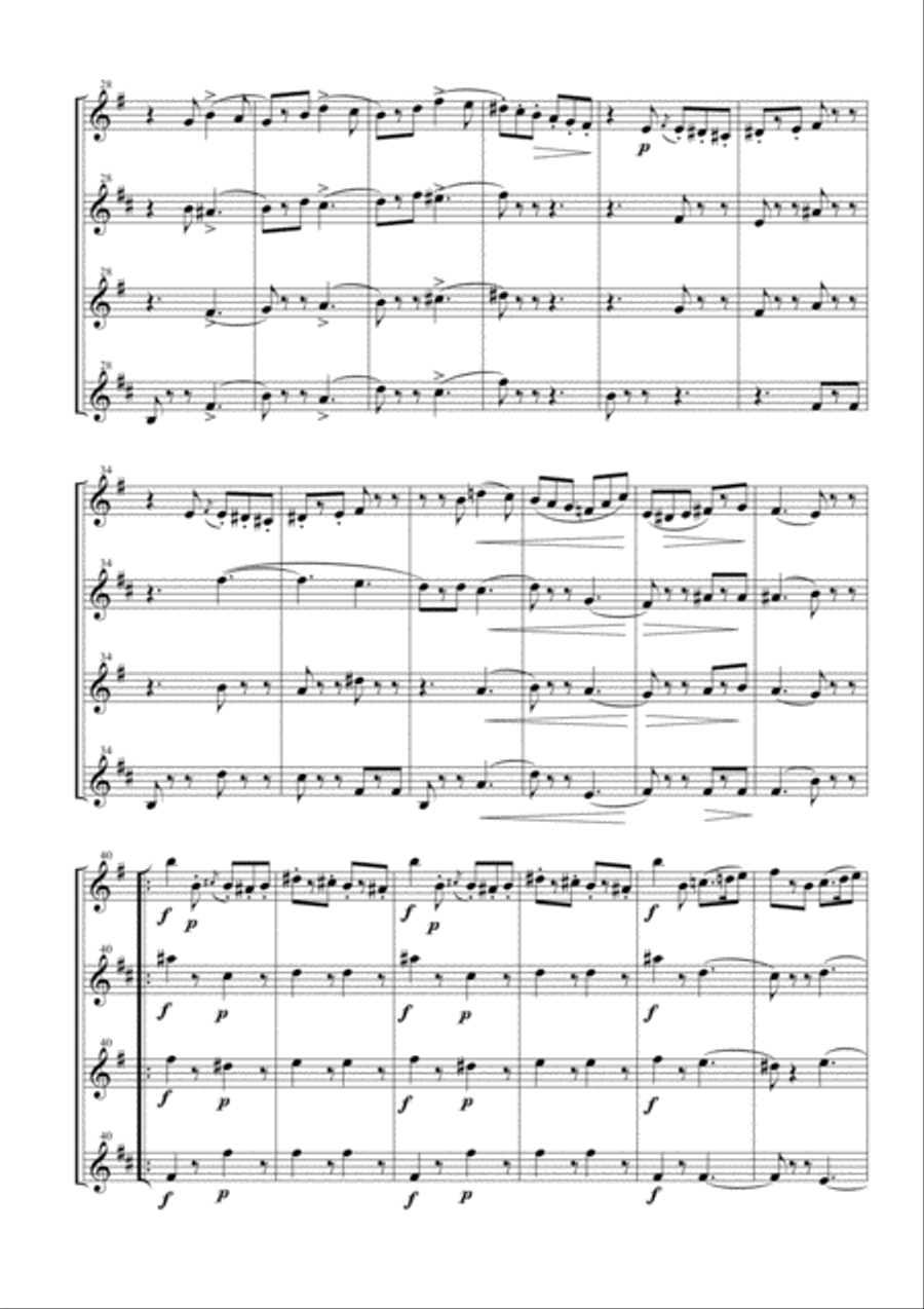 Funeral March of a Marionette for Saxophone Quartet Funeral March of a Marionette for Saxophone Quartet Saxophone Quartet scores gallery preview page 3
