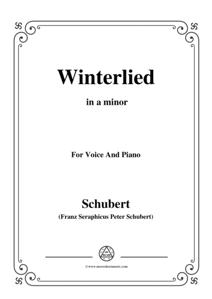 Schubert-Winterlied,in a minor,for Voice&Piano image number null