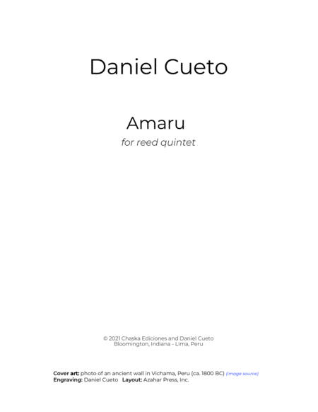 AMARU for reed quintet