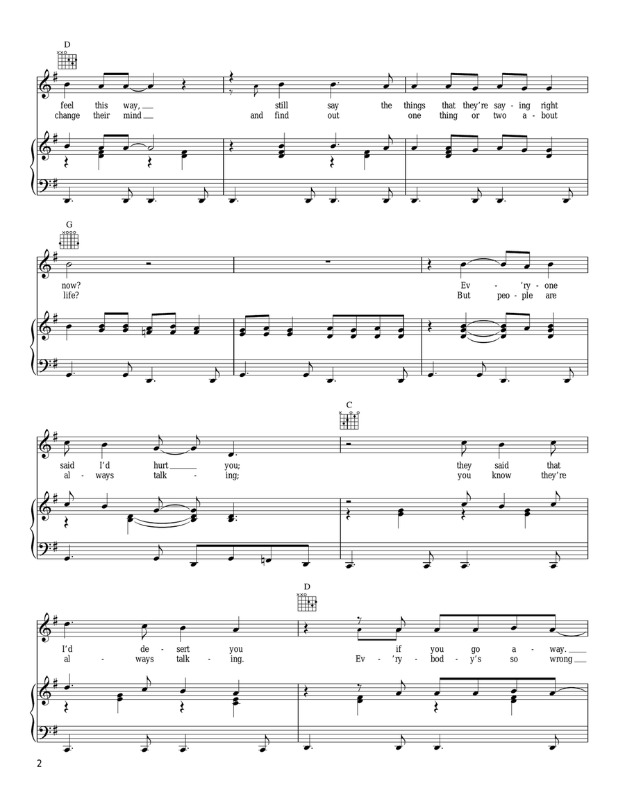 100 Years From Now 100 Years From Now Piano, Vocal, Guitar scores gallery preview page 2