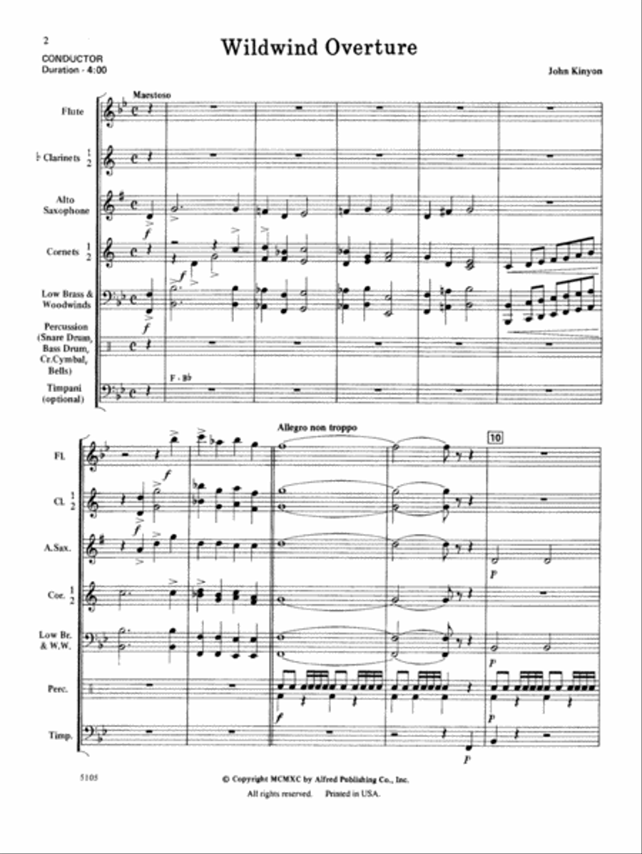 Wildwind Overture: Score Wildwind Overture: Score Concert Band scores gallery preview page 2
