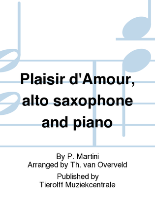 Plaisir D'Amour, Alto Saxophone & Piano