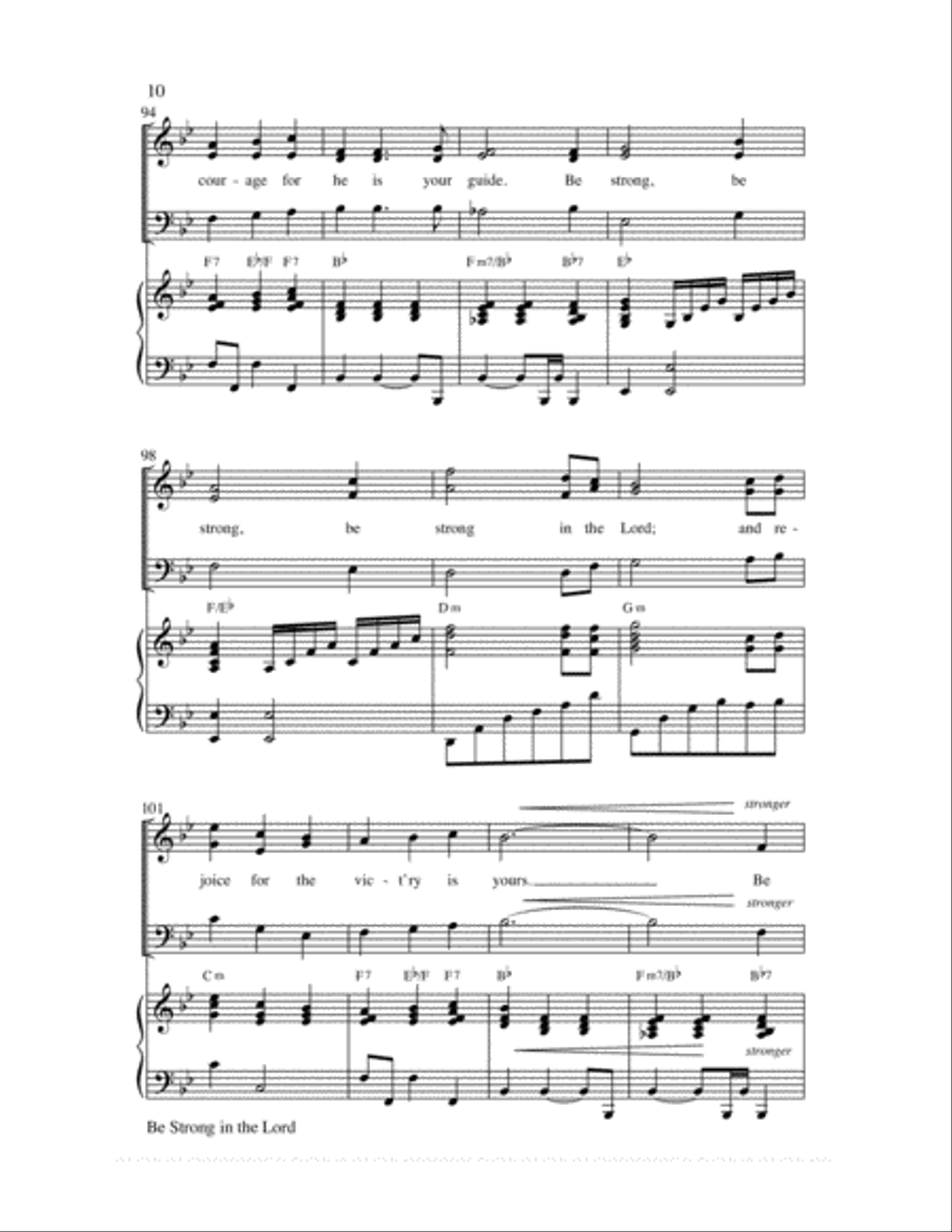 Be Strong in the Lord Choir scores gallery preview page 10