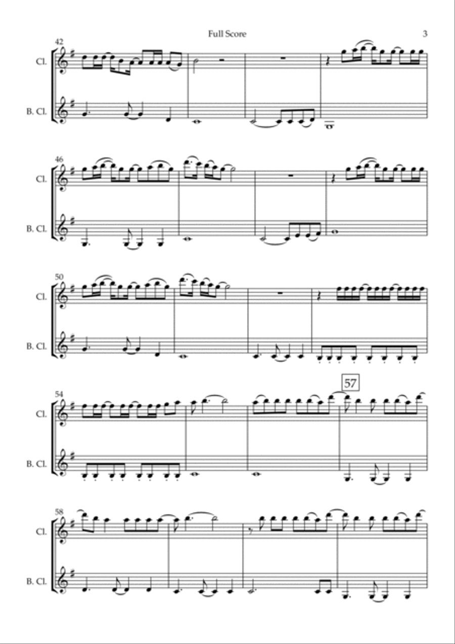 Empire State Of Mind Clarinet Duet scores gallery preview page 3