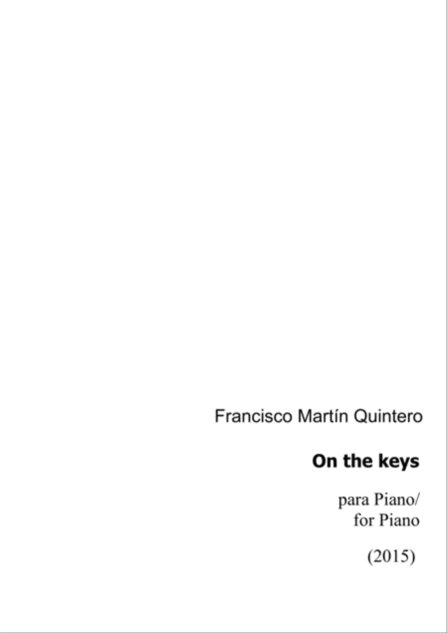 On the keys (Inmanencia III) Piano Method scores gallery preview page 1