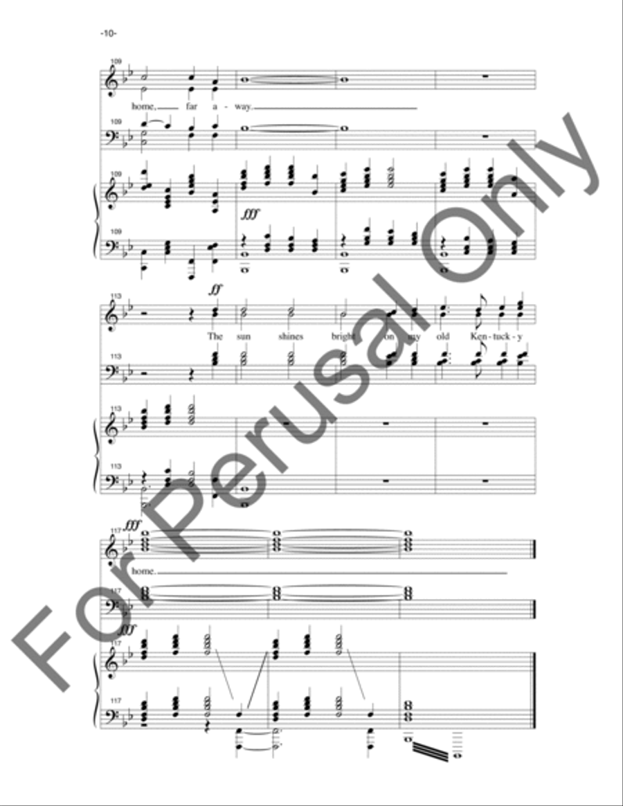 My Old Kentucky Home 4-Part scores gallery preview page 11