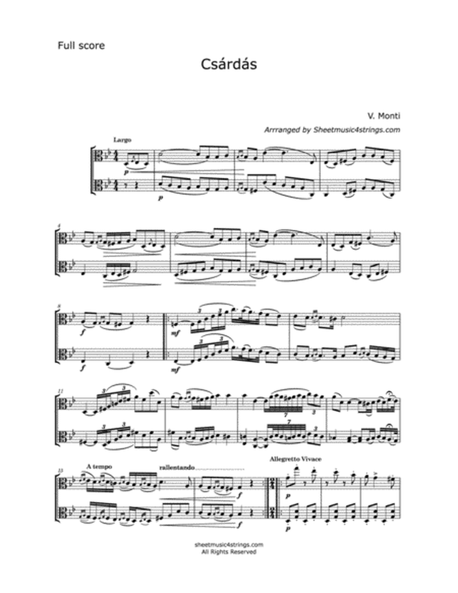 Monti, V. - Csardas for Two Violas image number null